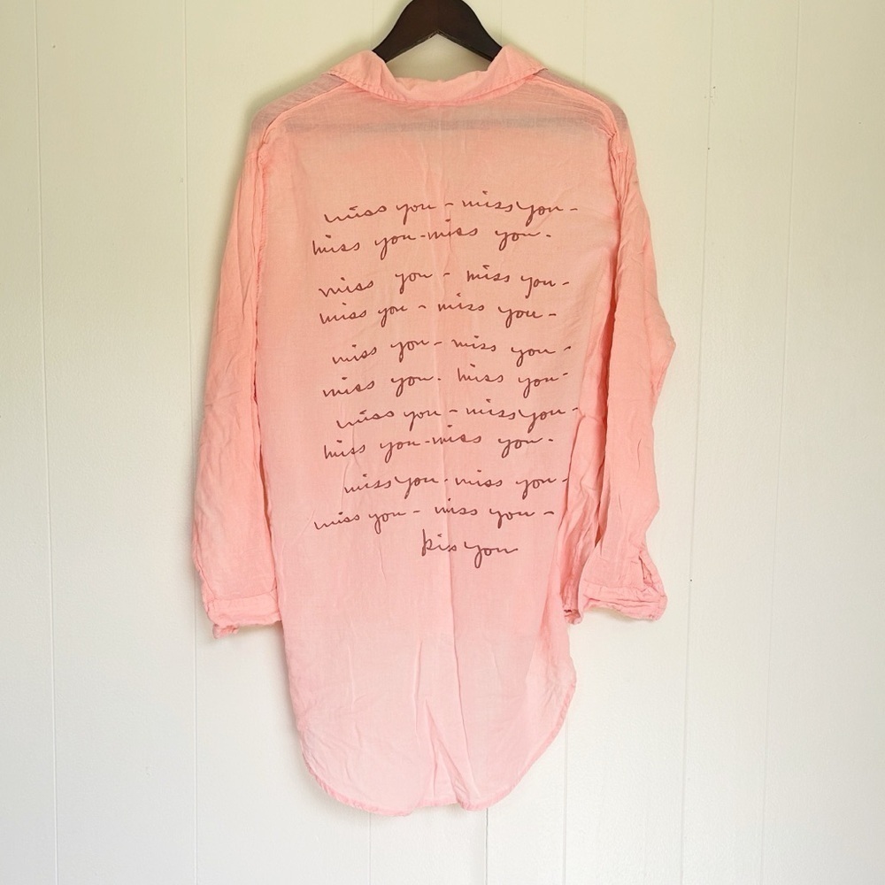 SUNDRY Oversized Miss You Shirt Coverup 2/Medium